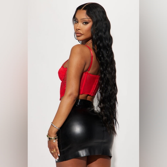 Fashion Nova Pop A Bottle Lace Corset Top - Picture 3 of 4